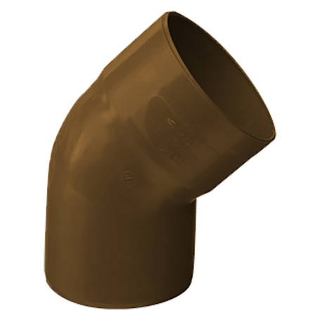 CURVA 45 PER TUBO PLUVIALE IN PVC 45  diametro  80 (aperta)