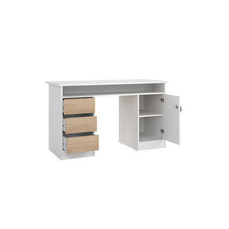 KIT SCRIVIANIA FUCTION PLUS 126X55X75 BIA\QUERCIA
