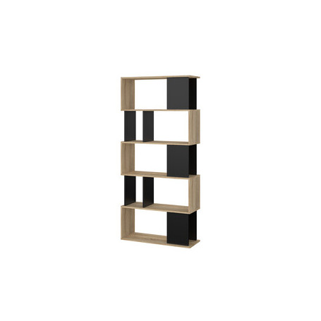 KIT LIBRERIA MAZE 80X29X173 QUERCIA\NERO