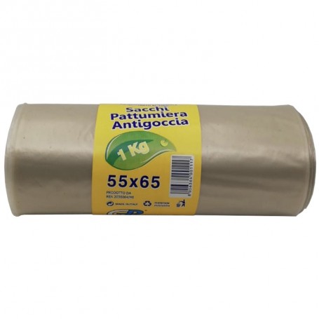 SACCHI N.U. IN ROTOLO 55X65 AMBRA KG.1