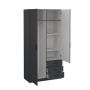 KIT ARMADIO SPRINT 2A+3C  98X50X200 GRIGIO