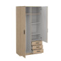KIT ARMADIO SPRINT 2A+3C  98X50X200 QUERCIA