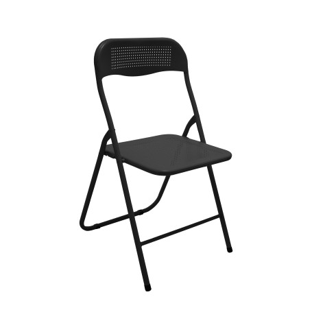 SEDIA PIEGHEVOLE METALLO POLO NERO