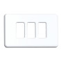 BL COPRINTERRUTTORE PLASTICA 3P BIANCO 2 PZ*