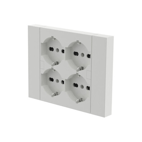 MULTIPRESA INCASSO QUADRA 4 PRESE BIP.SCH BIANCA