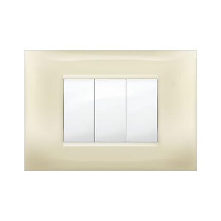 PLACCA MIVIDA PLANA AVORIO 3P