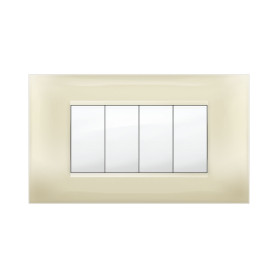 PLACCA MIVIDA PLANA AVORIO 4P