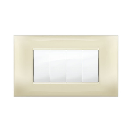 PLACCA MIVIDA PLANA AVORIO 4P