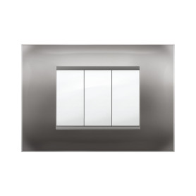 PLACCA MIVIDA PLANA ALLUMINIO NOTTE 3P