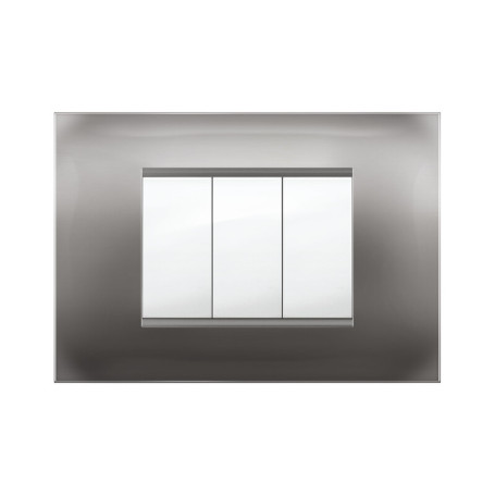 PLACCA MIVIDA PLANA ALLUMINIO NOTTE 3P