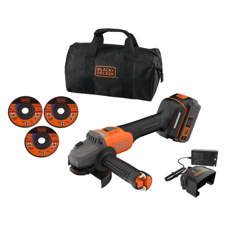 SMERIGLIATRICE ANGOLARE A BATTERIA  BCG6L8F1S-QW  18V 4 Ah Litio - 115 mm