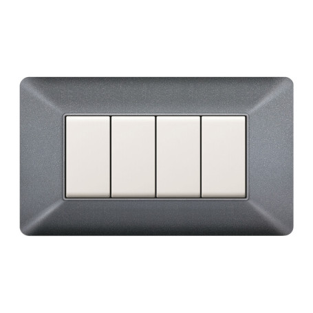PLACCA EASY MATIX GRIGIO CHIARO 4P