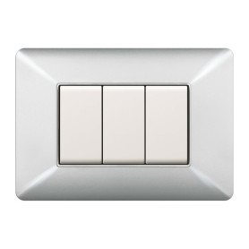 PLACCA EASY MATIX ALLUMINIO CHIARO 3P