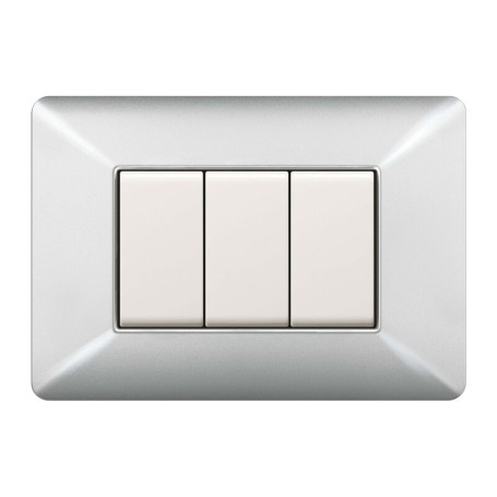 PLACCA EASY MATIX ALLUMINIO CHIARO 3P