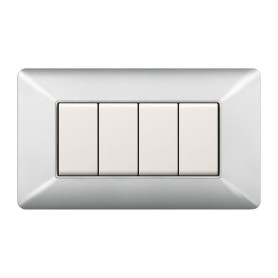 PLACCA EASY MATIX ALLUMINIO CHIARO 4P