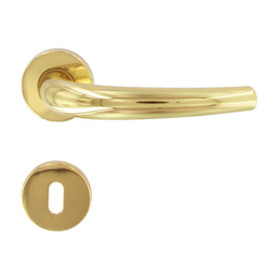 MANIGLIA TORINO ART.160P C\BOCCHETTA ORO LUCIDO