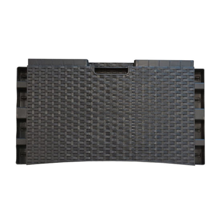 R FIANCO(A) X TAVOLINO SALOTTO RESINA NEBRASKA 3 4 PZ C\CUSCINI MARRONE