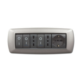 PLACCA LIFE LIVING PLAST ACCIAIO SATINATO 7P