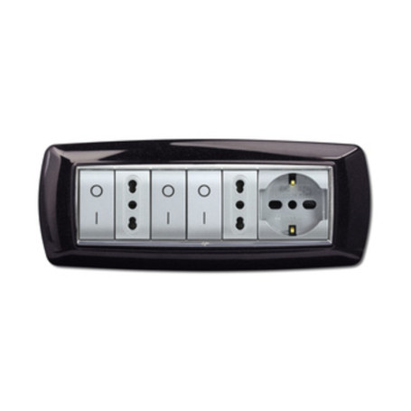 PLACCA LIFE LIVING PLAST NERO GLITTERING 7P