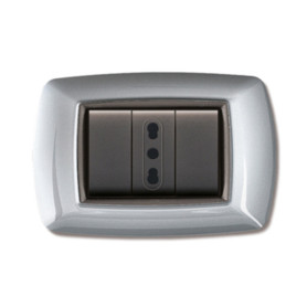 PLACCA LIFE LIVING PLAST ALLUMINIO CHIARO 3P