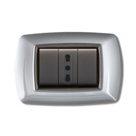 PLACCA LIFE LIVING PLAST ALLUMINIO CHIARO 3P