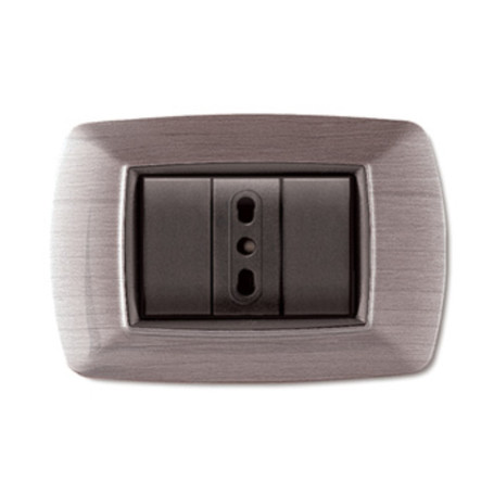 PLACCA LIFE LIVING PLAST ACCIAIO SATINATO 3P