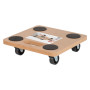 CARRELLO MULTIUSO PEDANA LEGNO cm 29 x 29 - ruote  diametro  50 mm / portata 200 kg