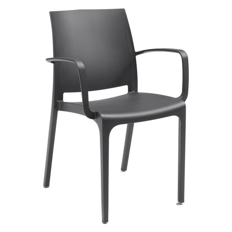 SEDIA IN POLIPROPILENE  VOLGA ARMCHAIR  grafite
