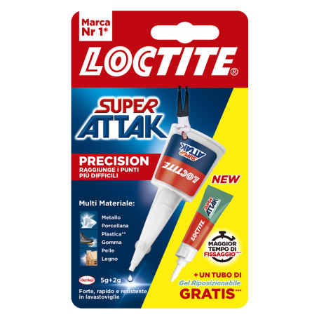 SUPER ATTAK  PRECISION  Colla gr. 5 + gel riposizionabile da 2 gr.