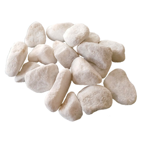 CIOTTOLI ORNAMENTALI  BIANCO CARRARA  granulometria 15/25 mm