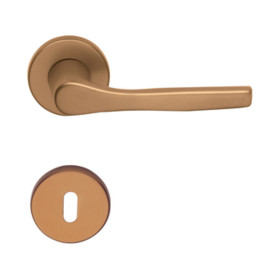 MANIGLIA ALLUMINIO ANODIZZ BRONZO C\BOCCHETT