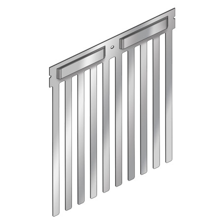 BARRIERA ANTIVOLATILI CORTA PER PANNELLI SOLARI  BF140  altezza lamelle 200 mm