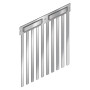 BARRIERA ANTIVOLATILI CORTA PER PANNELLI SOLARI  BF140  altezza lamelle 200 mm