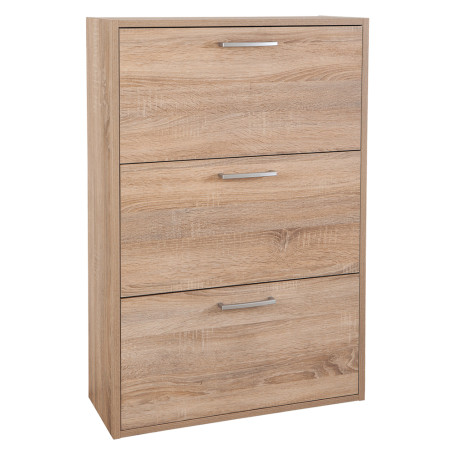 SCARPIERA 3 RIBALTE DOPPIE LINEA  KAVALA  cm. 25 x 65 x h.120 - rovere artisan