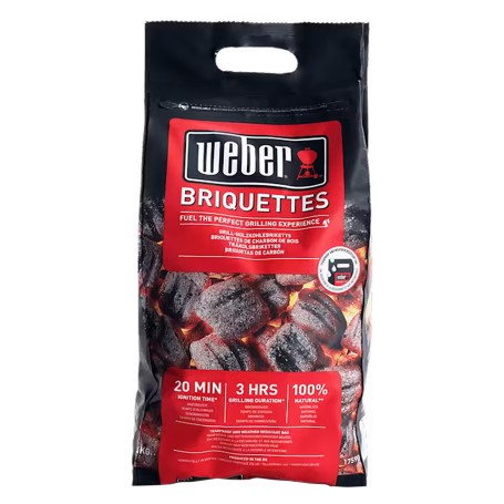 CARBONE 100% NATURALE PER GRILL  BRIQUETTES  Kg 4 ca.