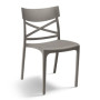 SEDIA CROIX IMPILABILE CM 46X54X80 H TORTORA