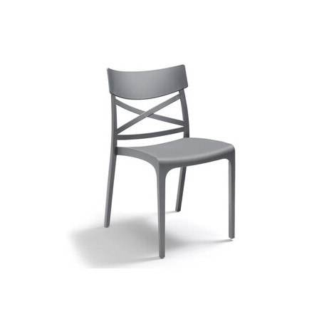 SEDIA CROIX IMPILABILE CM 46X54X80 H GRAPHITE
