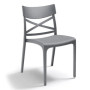 SEDIA CROIX IMPILABILE CM 46X54X80 H GRAPHITE