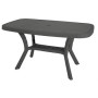 TAVOLO OTELLO RATTAN 140X82X72 ANTRACITE