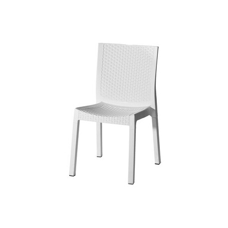 SEDIA PANAREA RATTAN BIANCO