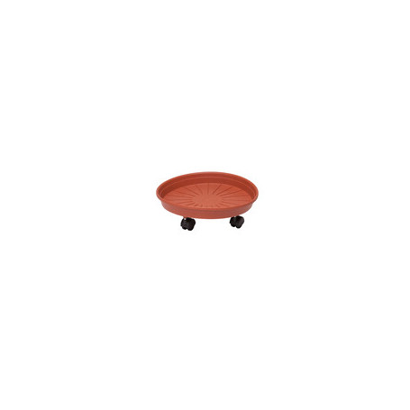 SOTTOVASO MARGHERITA C\RUOTE 55X8HCM TERRACOTA