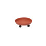 SOTTOVASO MARGHERITA C\RUOTE 55X8HCM TERRACOTA