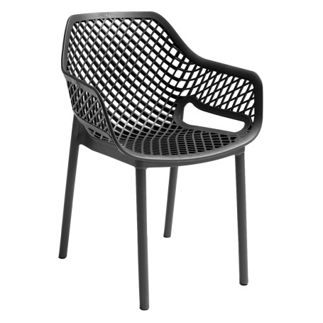 SEDIA IN POLIPROPILENE  ARIA ARMCHAIR  grafite