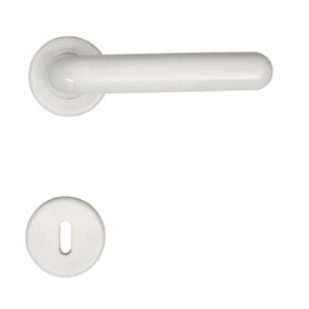 MANIGLIA RESINA MARGHERITA C\BOCCHETTA BIANCO