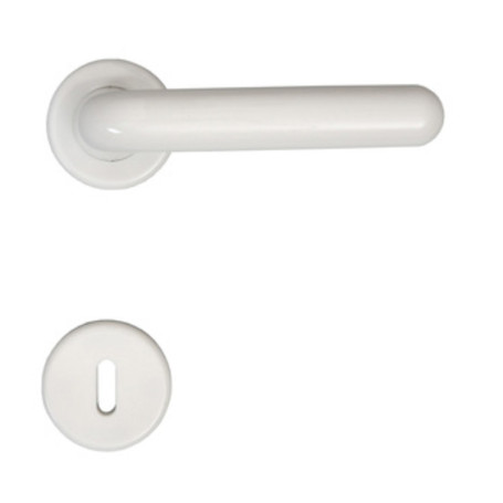 MANIGLIA RESINA MARGHERITA C\BOCCHETTA BIANCO