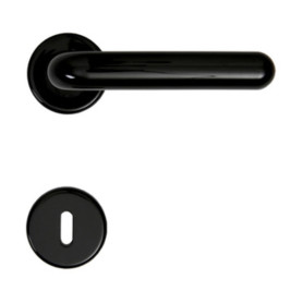 MANIGLIA RESINA MARGHERITA C\BOCCHETTA NERO*