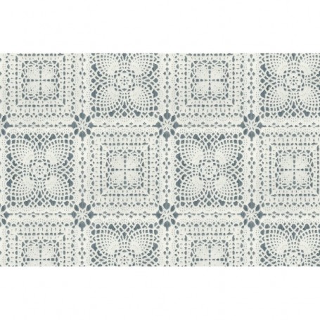 TOVAGLIATO 'MERLETTO' H.140 DIS.09 BIANCO