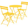 C SET BISTROT MARSIGLIA TAVOLO E 2 SEDIE GIALLO