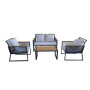 C SET SALOTTO GORDES 4 PEZZI NERO