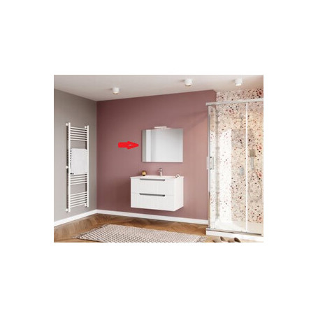 R SPECCHIO X MOBILE BAGNO IBIZA 80 SOSPESO 2 CASSETTI BIANCO